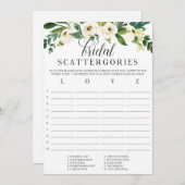 Invitation Jeu de Fêtes des mariées florales (Devant / Derrière)