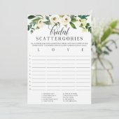 Invitation Jeu de Fêtes des mariées florales (Debout devant)