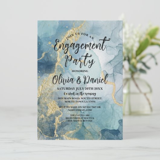 Invitation Jeu de fiançailles Crystals Couples Douche (Debout devant)