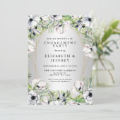 Invitation Jeu de fiançailles d'or en argent blanc (Debout devant)