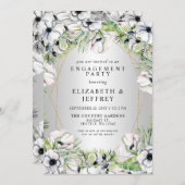 Invitation Jeu de fiançailles d'or en argent blanc (Devant / Derrière)