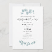 Invitation Jeu de fiançailles minimaliste aquarelle (Devant)