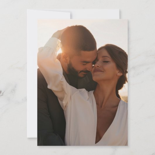 Invitation Jeu de fiançailles photo florale (Dos)