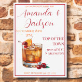 Invitation Jeu de fiançailles Vieux Cocktail Script