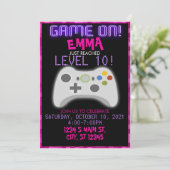 Invitation Jeu de filles Anniversaire (Debout devant)