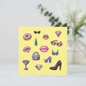 Invitation Jeu de filles glamour Y2K (Debout devant)