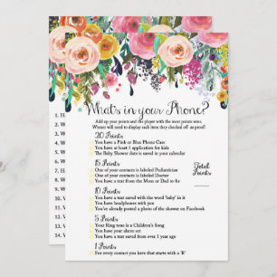 Invitation Jeu de fleurs 2x Jeu Baby shower 5x7" Taille