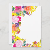 Invitation Jeu de fleurs audacieuses moderne brunch de la mèr (Dos)