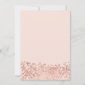 Invitation Jeu de fleurs d'or rose Tiara chic Quinceañera (Dos)