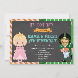 Invitation Jeu de football Princess