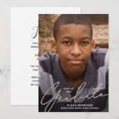 Invitation Jeu de graduation de la photo de la superposition (Devant / Derrière)