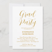 Invitation Jeu de graduation en or moderne Script Calligraphi (Devant)