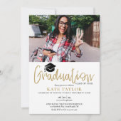 Invitation Jeu de graduation Gold moderne 2 Photo (Devant)