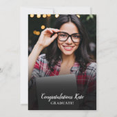 Invitation Jeu de graduation Gold moderne 2 Photo (Dos)