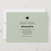 Invitation Jeu de graduation photo minimal de script moderne (Dos)