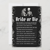 Invitation Jeu de Halloween gothique Qui connaît le mieux la (Devant)