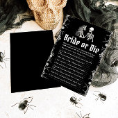 Invitation Jeu de Halloween gothique Qui connaît le mieux la