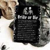 Invitation Jeu de Halloween gothique Qui connaît le mieux la