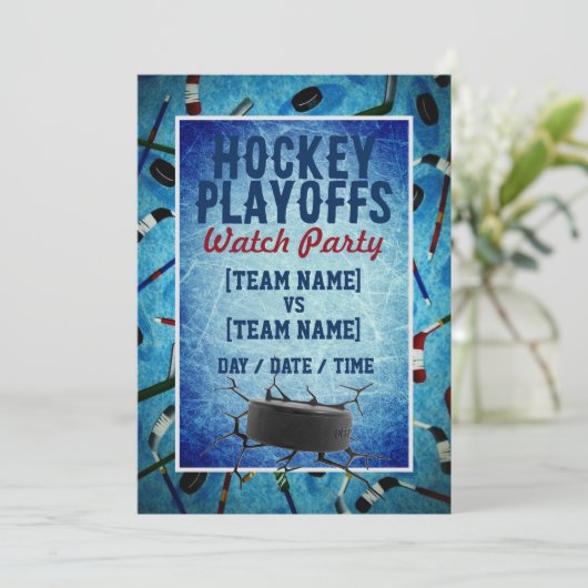 Invitation Jeu de hockey (Debout devant)