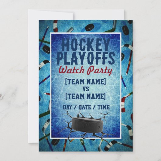 Invitation Jeu de hockey (Devant)