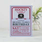 Invitation Jeu de hockey, Canette et Bâtons, Anniversaire (Debout devant)