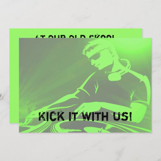 Invitation Jeu de jam. DJ (Devant / Derrière)