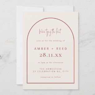 Invitation Jeu de jonction Arch moderne Mariage Script en ter