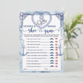 Invitation Jeu de la chaussure pour une fête de mariage sur l (Debout devant)