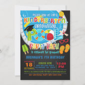 Invitation Jeu de la poule de la maternelle - Garçon B (Devant)