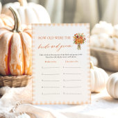 Invitation Jeu de l'âge des mariés à la fête nuptiale d'autom