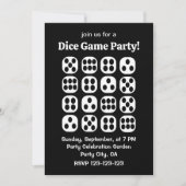 Invitation Jeu de Lancement de Dés Party (Devant)