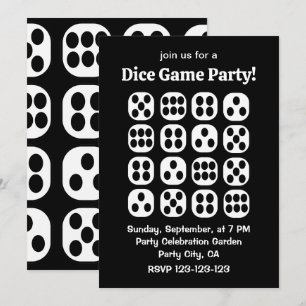 Invitation Jeu de Lancement de Dés Party