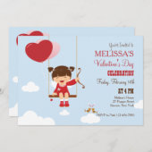 Invitation Jeu de l'invitation de la partie de Valentine de (Devant / Derrière)