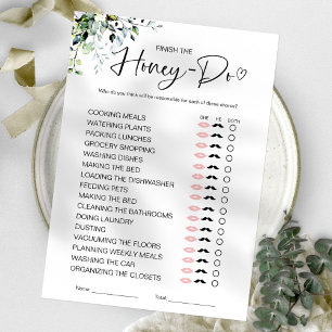 Invitation Jeu de Liste de Choses à Faire pour le Mariage