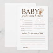 Invitation Jeu de l'ours en peluche pour prédictions et conse (Devant / Derrière)