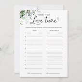 Invitation Jeu de mariage "Devine cette chanson" (Devant)