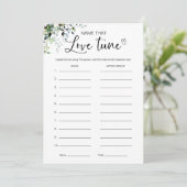 Invitation Jeu de mariage "Devine cette chanson" (Debout devant)