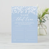 Invitation Jeu de mariage Dusty Blue Name That Tune (Debout devant)