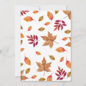 Invitation Jeu de mariage éditable Feuillage d'automne (Dos)