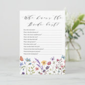 Invitation Jeu de mariage floral de printemps et d'été (Debout devant)