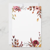 Invitation Jeu de mariage Floral pumpkin Bride or Groom (Dos)