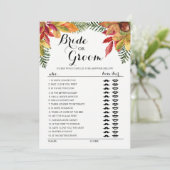 Invitation Jeu de mariage mariée ou marié automne modifiable (Debout devant)