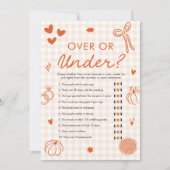 Invitation Jeu de mariage Orange Fall Hand Drawn Over ou Unde (Devant)