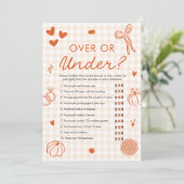 Invitation Jeu de mariage Orange Fall Hand Drawn Over ou Unde (Debout devant)