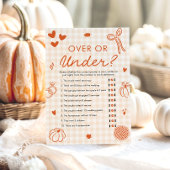 Invitation Jeu de mariage Orange Fall Hand Drawn Over ou Unde