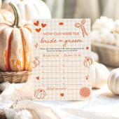Invitation Jeu de mariage Orange Fall Quel âge avaient les ma