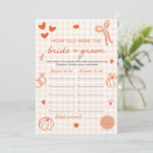 Invitation Jeu de mariage Orange Fall Quel âge avaient les ma (Debout devant)