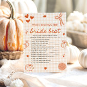 Invitation Jeu de mariage Orange Fall Qui connaît le mieux la