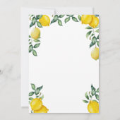 Invitation Jeu de mariée ou de salle de jeu entièrement Lemon (Dos)