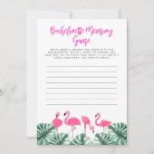 Invitation Jeu de mémoire EVJF Flamingo Tropical OAKLEY (Devant)